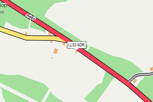 LL53 6DR map - OS OpenMap – Local (Ordnance Survey)