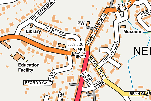 LL53 6DU map - OS OpenMap – Local (Ordnance Survey)