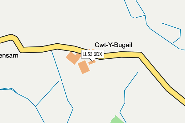 LL53 6DX map - OS OpenMap – Local (Ordnance Survey)