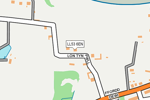 LL53 6EN map - OS OpenMap – Local (Ordnance Survey)