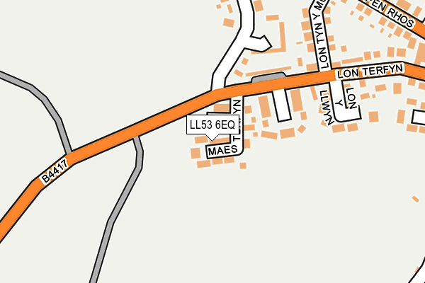 LL53 6EQ map - OS OpenMap – Local (Ordnance Survey)