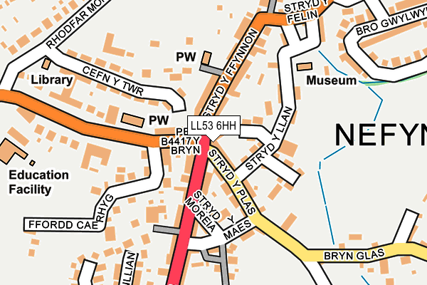 LL53 6HH map - OS OpenMap – Local (Ordnance Survey)