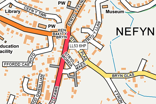 LL53 6HP map - OS OpenMap – Local (Ordnance Survey)