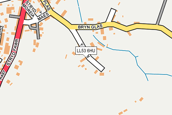 LL53 6HU map - OS OpenMap – Local (Ordnance Survey)