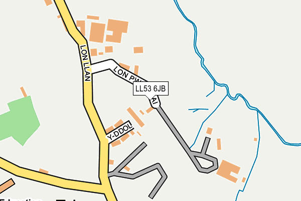 LL53 6JB map - OS OpenMap – Local (Ordnance Survey)