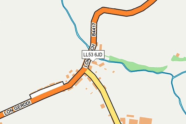 LL53 6JD map - OS OpenMap – Local (Ordnance Survey)