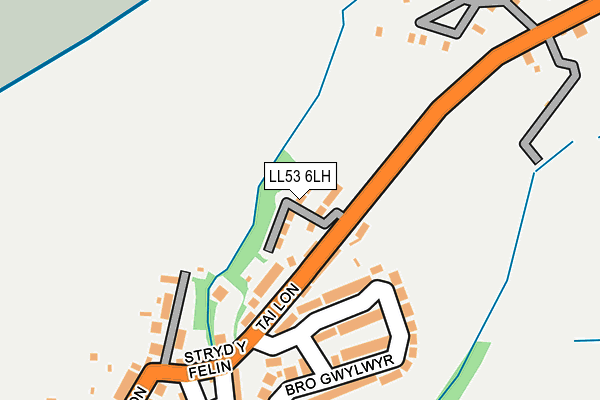LL53 6LH map - OS OpenMap – Local (Ordnance Survey)