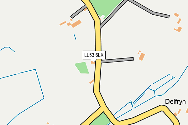 LL53 6LX map - OS OpenMap – Local (Ordnance Survey)