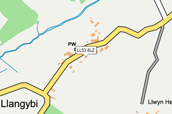 LL53 6LZ map - OS OpenMap – Local (Ordnance Survey)