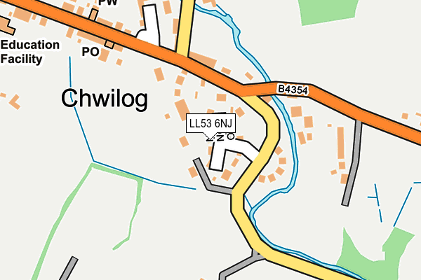 LL53 6NJ map - OS OpenMap – Local (Ordnance Survey)