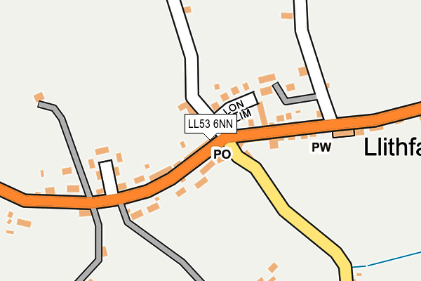 LL53 6NN map - OS OpenMap – Local (Ordnance Survey)