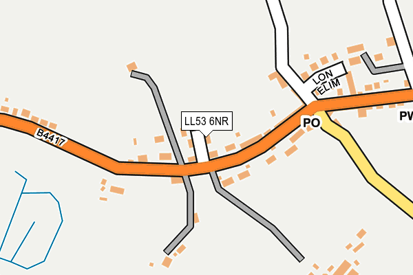 LL53 6NR map - OS OpenMap – Local (Ordnance Survey)