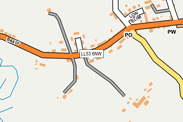 LL53 6NW map - OS OpenMap – Local (Ordnance Survey)