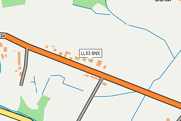 LL53 6NX map - OS OpenMap – Local (Ordnance Survey)