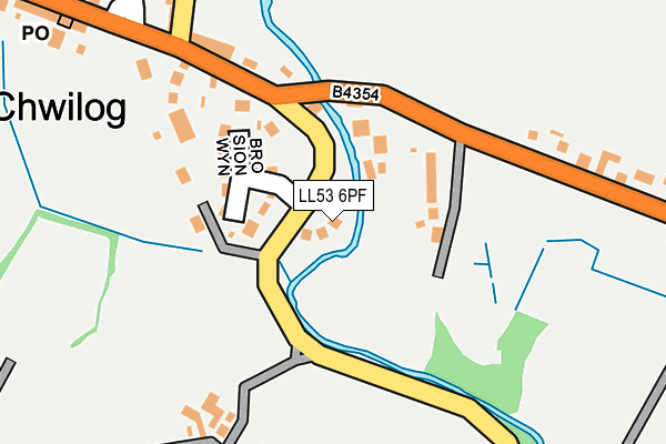 LL53 6PF map - OS OpenMap – Local (Ordnance Survey)