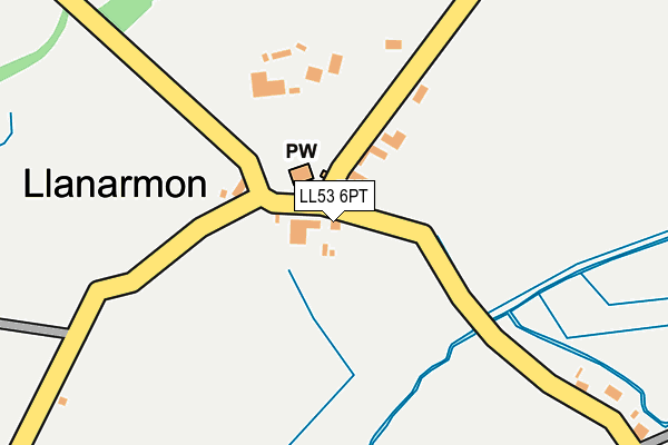 LL53 6PT map - OS OpenMap – Local (Ordnance Survey)