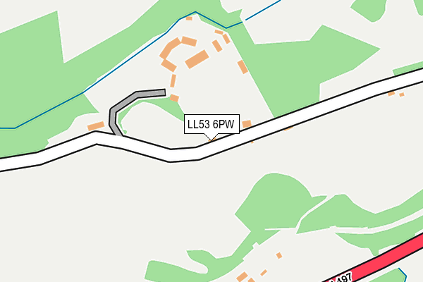 LL53 6PW map - OS OpenMap – Local (Ordnance Survey)