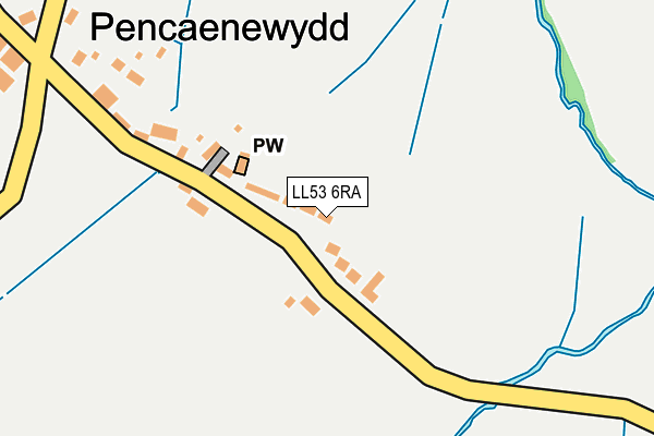 LL53 6RA map - OS OpenMap – Local (Ordnance Survey)
