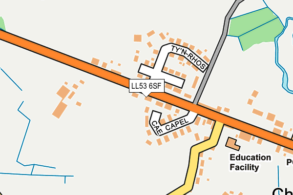 LL53 6SF map - OS OpenMap – Local (Ordnance Survey)