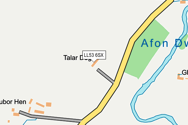 LL53 6SX map - OS OpenMap – Local (Ordnance Survey)