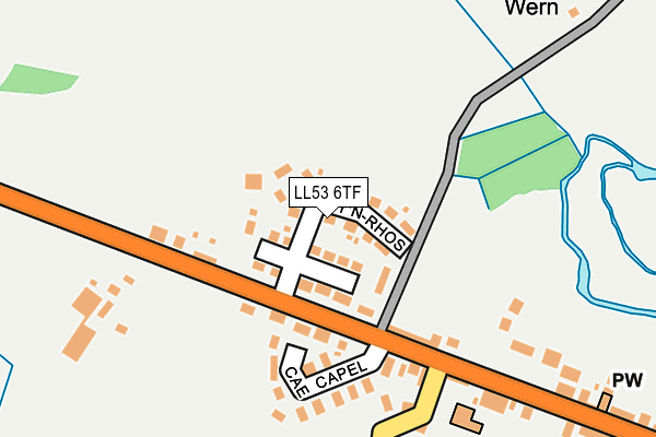LL53 6TF map - OS OpenMap – Local (Ordnance Survey)