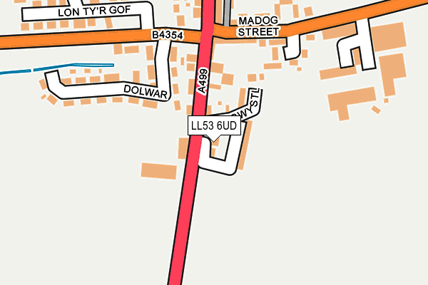 LL53 6UD map - OS OpenMap – Local (Ordnance Survey)