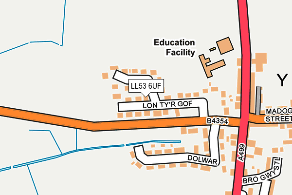 LL53 6UF map - OS OpenMap – Local (Ordnance Survey)