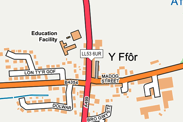 LL53 6UR map - OS OpenMap – Local (Ordnance Survey)