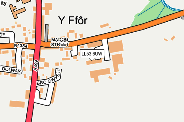 LL53 6UW map - OS OpenMap – Local (Ordnance Survey)