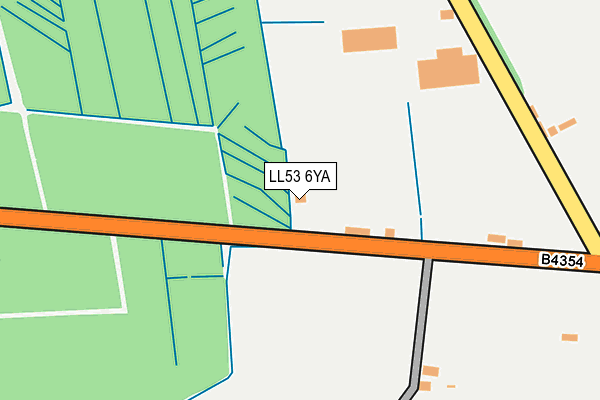 LL53 6YA map - OS OpenMap – Local (Ordnance Survey)