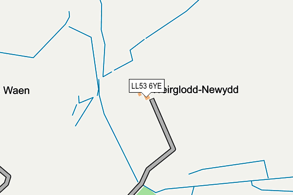 LL53 6YE map - OS OpenMap – Local (Ordnance Survey)