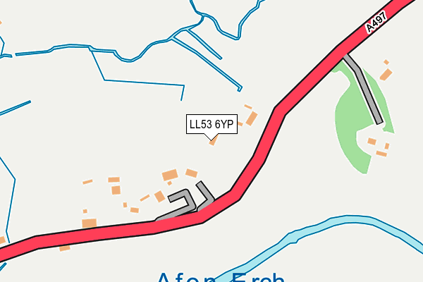 LL53 6YP map - OS OpenMap – Local (Ordnance Survey)