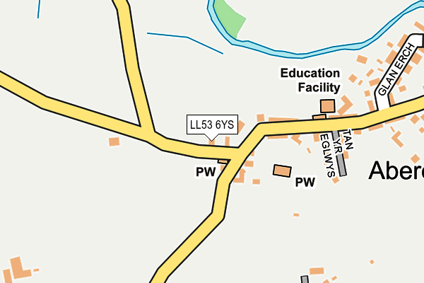 LL53 6YS map - OS OpenMap – Local (Ordnance Survey)