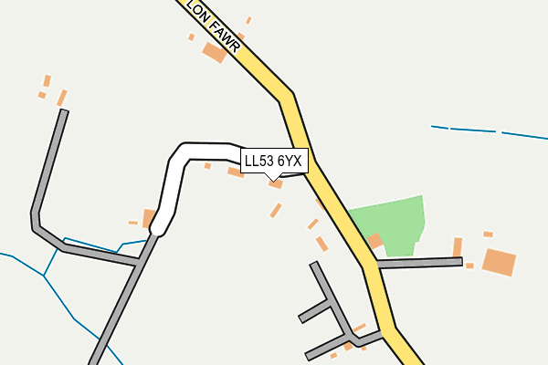 LL53 6YX map - OS OpenMap – Local (Ordnance Survey)