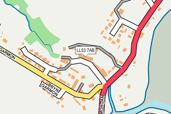 LL53 7AB map - OS OpenMap – Local (Ordnance Survey)