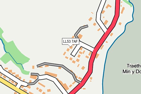 LL53 7AF map - OS OpenMap – Local (Ordnance Survey)