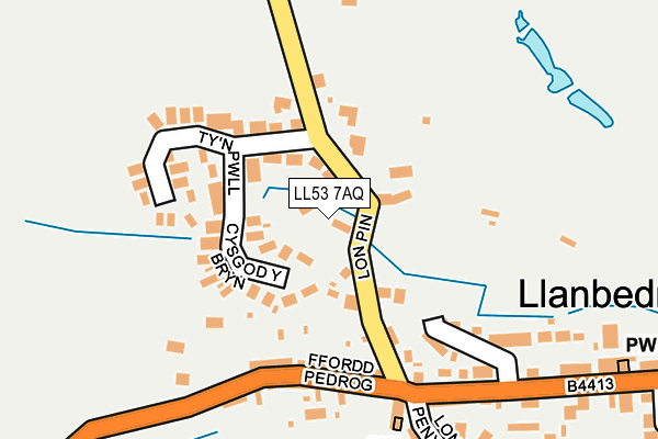 LL53 7AQ map - OS OpenMap – Local (Ordnance Survey)