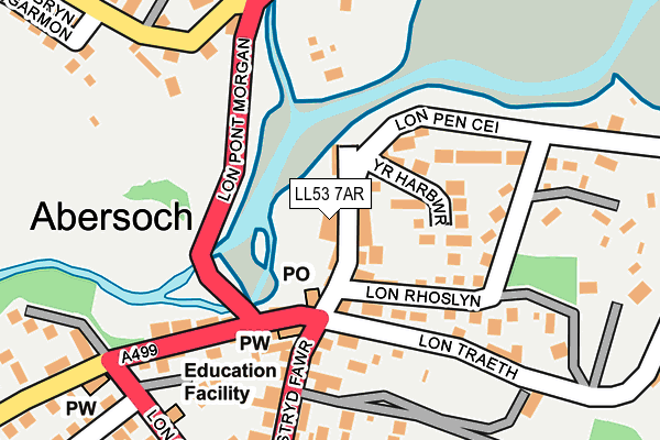 LL53 7AR map - OS OpenMap – Local (Ordnance Survey)