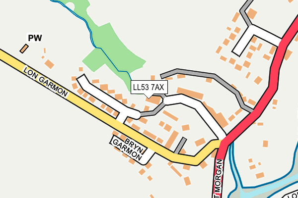 LL53 7AX map - OS OpenMap – Local (Ordnance Survey)