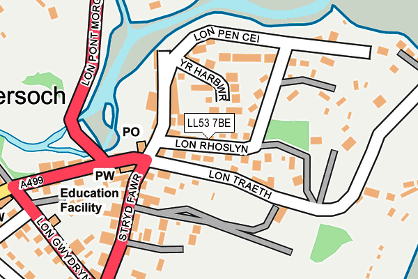 LL53 7BE map - OS OpenMap – Local (Ordnance Survey)