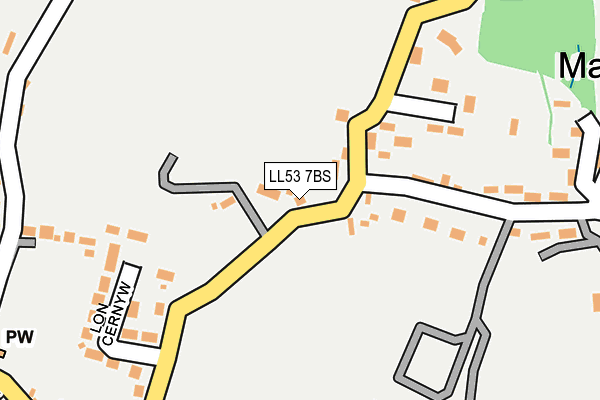 LL53 7BS map - OS OpenMap – Local (Ordnance Survey)