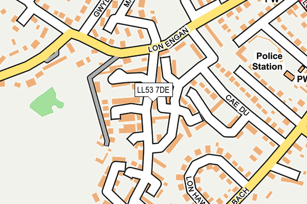 LL53 7DE map - OS OpenMap – Local (Ordnance Survey)