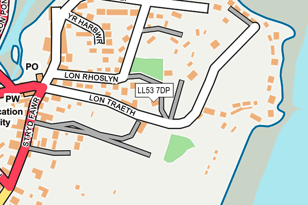 LL53 7DP map - OS OpenMap – Local (Ordnance Survey)
