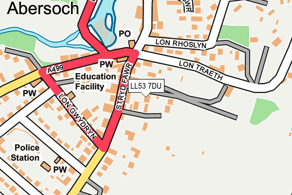 LL53 7DU map - OS OpenMap – Local (Ordnance Survey)