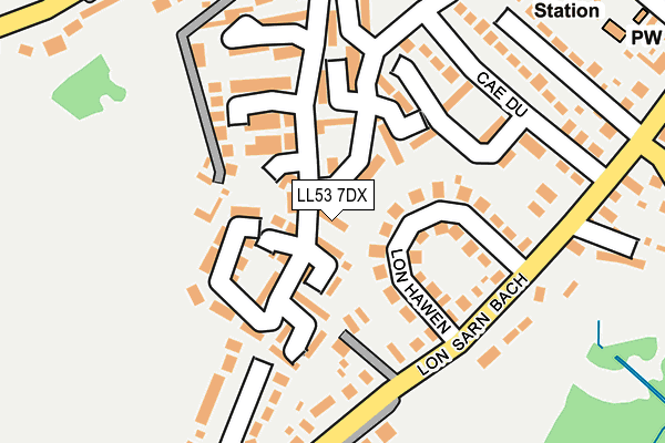 LL53 7DX map - OS OpenMap – Local (Ordnance Survey)