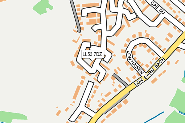 LL53 7DZ map - OS OpenMap – Local (Ordnance Survey)