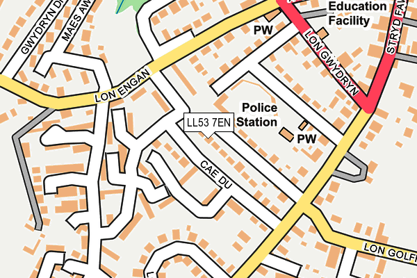 LL53 7EN map - OS OpenMap – Local (Ordnance Survey)