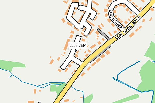 LL53 7EP map - OS OpenMap – Local (Ordnance Survey)