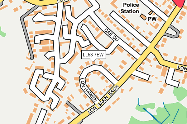 LL53 7EW map - OS OpenMap – Local (Ordnance Survey)