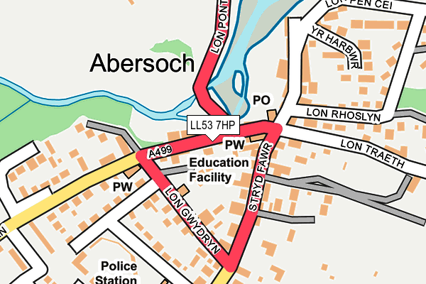 LL53 7HP map - OS OpenMap – Local (Ordnance Survey)
